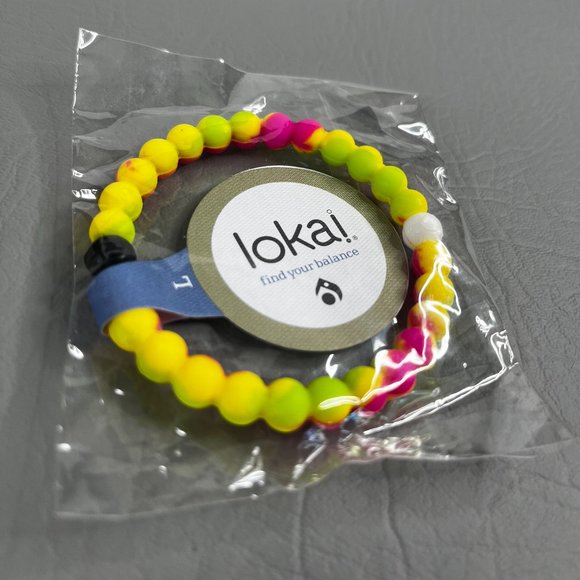Lokai Bracelets Yellow Pink Tie-Dye Theme New Sealed NWT - Picture 3 of 3